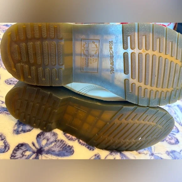 Dr. Martens White and Black Combat Boots - Picture 3 of 3